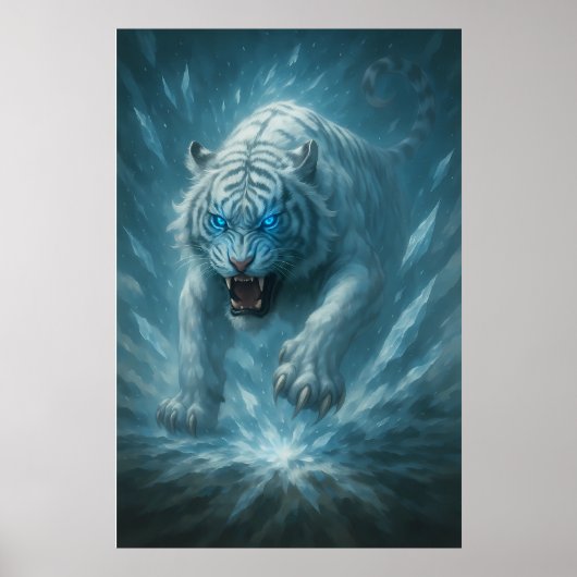 Frost White Tiger – Emperor of the Frozen Realm – Poster (Voorkant)