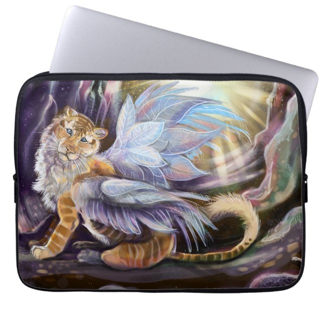 Frost Wing Tiger Laptop Sleeve (Voorkant)