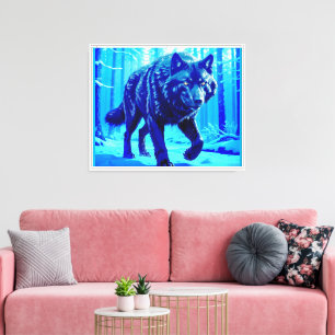 Frost Wolf Canvas Afdruk