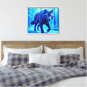 Frost Wolf Canvas Afdruk (Insitu (Slaapkamer))