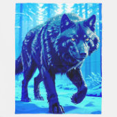 Frost Wolf Fleece Deken (Voorkant)