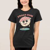 Frost-yum – Grappige Kerst Koekje Pun Tri-Blend Shirt (Voorkant)