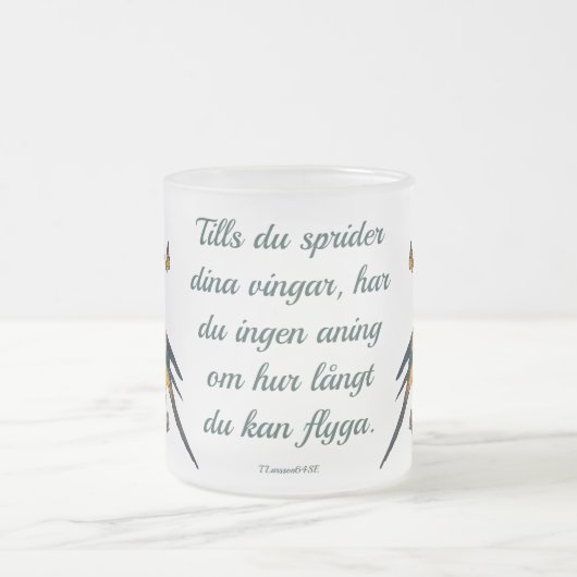 Frostad glasmugg — Fåglar Matglas Koffiemok (Center)