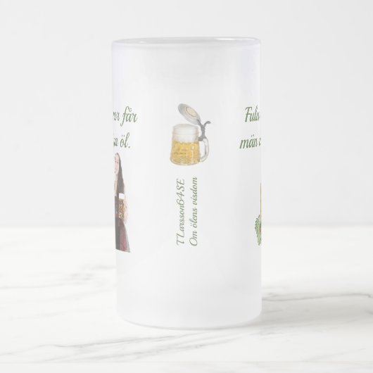 Frostat ölglas — Ölens visdom Matglas Bierpul (Center)