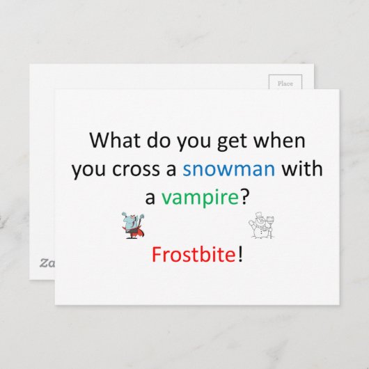 Frostbeet Joke Briefkaart (Voorkant / Achterkant)