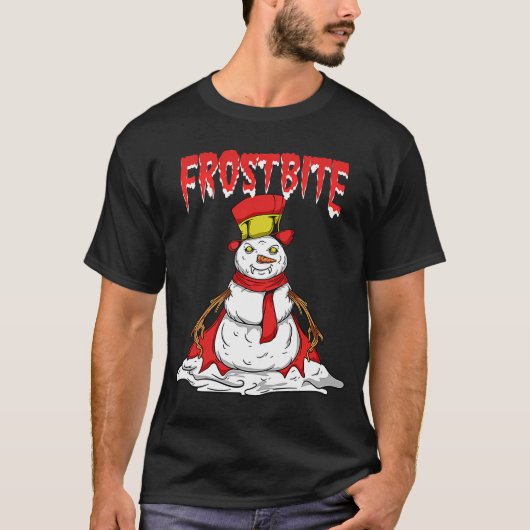Frostbeet Snowman Vampire Kerstkerst T-shirt (Voorkant)