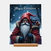 Frostbite Kerstman & zijn ondeugende elf. Acryl Bord (Voorkant)