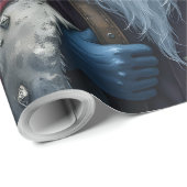 Frostbite Kerstman & zijn ondeugende elf. Cadeaupapier (Rol Hoek)