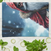 Frostbite Kerstman & zijn ondeugende elf. Theedoek (Gevouwen)