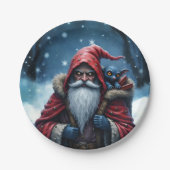 Frostbite Santa & His Mischief Elf. Papieren Bordje (Voorkant)