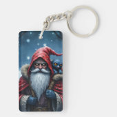 Frostbite Santa & His Mischief Elf. Sleutelhanger (achterkant)