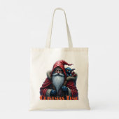 Frostbite Santa & His Mischief Elf. Tote Bag (Achterkant)