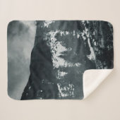 Frostbitten Winter Mountains Sherpa Blanket Deken (Voorkant (horizontaal))