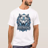 Frostbound Mystic Ice Wolf Fantasy Art T-shirt (Voorkant)