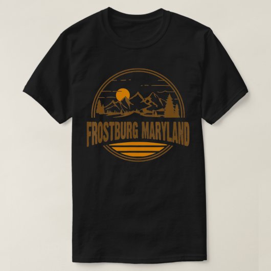  Frostburg Maryland Bergwandelen Souveni T-shirt (Design voorkant)
