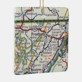 Frostburg MD  kaart Keramisch Ornament (Rechts)