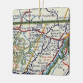 Frostburg MD  kaart Keramisch Ornament (Links)