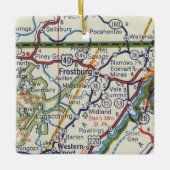 Frostburg MD  kaart Keramisch Ornament (Voorkant)