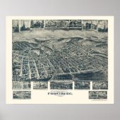 Frostburg, MD Panoramic Map - 1905 Poster (Voorkant)