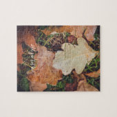 Frostebruine bladeren legpuzzel (Horizontaal)