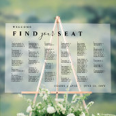 Frosted Acryl Alfabetisch Zitkaarten Teken Bord