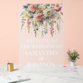 Frosted Acryl Bloemen Huwelijk Welkom Teken Acryl Bord (Huwelijk)