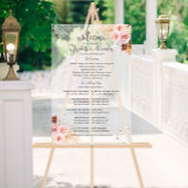 Frosted Acryl Boho Bruiloft Ceremonie Programma Te Acryl Bord