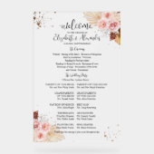 Frosted Acryl Boho Bruiloft Ceremonie Programma Te Acryl Bord (Voorkant)