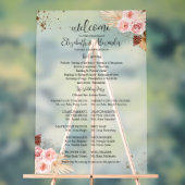 Frosted Acryl Boho Bruiloft Ceremonie Programma Te Acryl Bord (Neutraal)