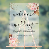 Frosted Acryl Bruiloft Welkomstbord | Boho Acryl Bord (Neutraal)