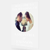 Frosted Acryl Foto Huwelijk Welkom Teken Acryl Bord (Hoek)