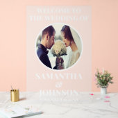 Frosted Acryl Foto Huwelijk Welkom Teken Acryl Bord (Huwelijk)