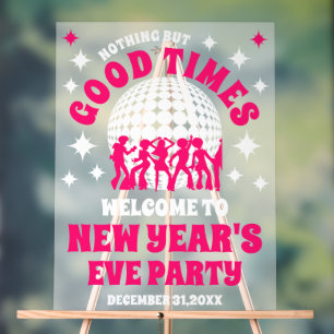 Frosted Acryl Oudejaarsavond Feest Welkom Teken Acryl Bord