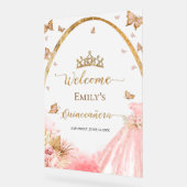 Frosted Acryl Quinceanera Welkomstbord | japon Acryl Bord (Hoek)