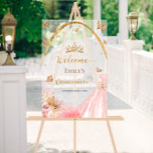 Frosted Acryl Quinceanera Welkomstbord | japon Acryl Bord