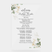 Frosted Acryl Sign | Programma huwelijksceremonie Acryl Bord (Voorkant)