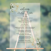 Frosted Acryl Sign | Programma huwelijksceremonie Acryl Bord (Neutraal)