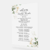 Frosted Acryl Sign | Programma huwelijksceremonie Acryl Bord (Hoek)