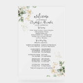 Frosted Acryl Sign | Programma huwelijksceremonie Bord (Voorkant)