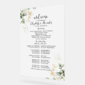 Frosted Acryl Sign | Programma huwelijksceremonie Bord (Hoek)