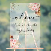 Frosted Acryl Welkomstbord Boho Couples Douche Bord (Neutraal)