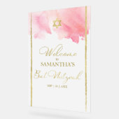 Frosted Acryl Welkomstborden Abstract Bat Mitzvah Acryl Bord (Hoek)