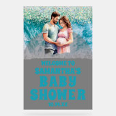 Frosted Acrylic Beach Baby shower Welkomstbord Acryl Bord (Voorkant)