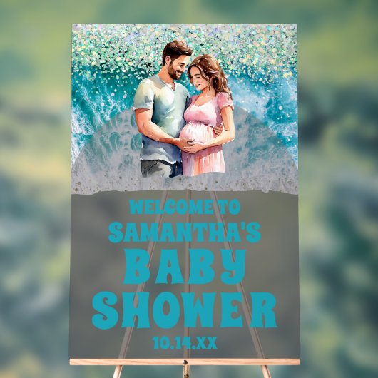 Frosted Acrylic Beach Baby shower Welkomstbord Acryl Bord (Neutraal)