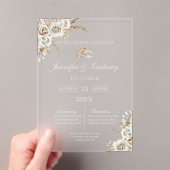 Frosted acrylic boho wedding acryl uitnodigingen (Insitu (Draagbaar))