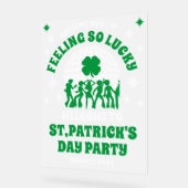 Frosted Acrylic St. Patrick's Day Party Teken Acryl Bord (Hoek)