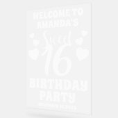 Frosted Acrylic Sweet 16 Welkomstbord Acryl Bord (Hoek)