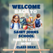 Frosted Acrylic Terug naar school Welkomstbord Acryl Bord (Neutraal)