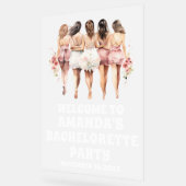 Frosted Acrylic White Bachelorette Welkomstbord Acryl Bord (Hoek)