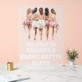 Frosted Acrylic White Bachelorette Welkomstbord Acryl Bord (Huwelijk)